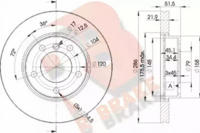 R BRAKE 78rbd20674 -  Тормозной диск